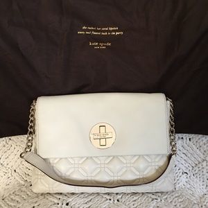 Kate Spade White Quilted Shoulder Purse